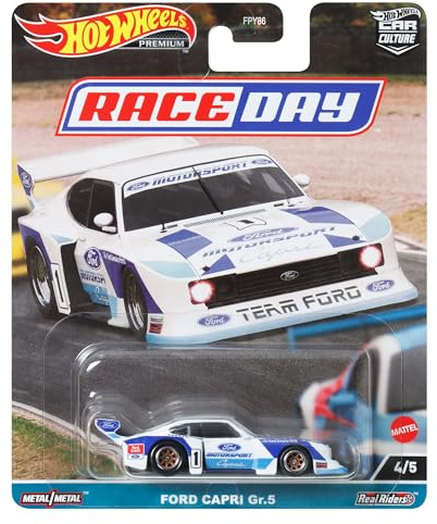 Hot Wheels Sammler-Fahrzeug der Kollektion 77, Ford Capri GP5, Maßstab 1:64, für Kinder ab 3 Jahren