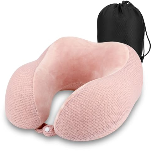 Nackenkissen Flugzeug Memory Foam, Reisekissen Flugzeug, Nackenkissen Auto, Reisekissen Nacken, Nackenkissen Reise, Nackenhörnchen Erwachsene mit Tasche, für Flugzeugstuhl, Zuhause, Büro, Auto