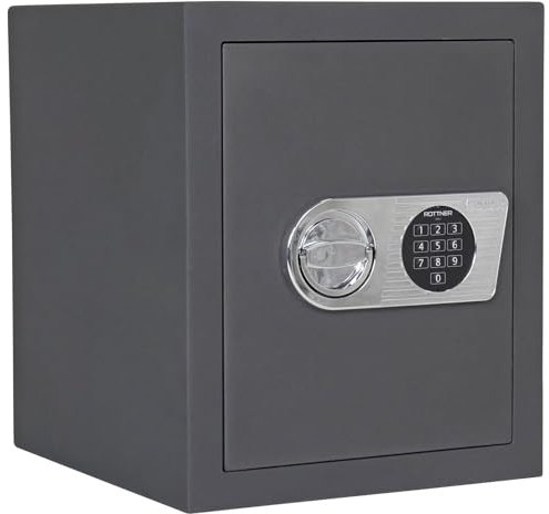 FELGNER Tresor MT Professional 42 E mit Elektronikschloss | Widerstandsgrad 1 | bedingter Feuerschutz | Als Waffentresor für Kurzwaffen + Munition nutzbar | Fachboden | Anthrazit