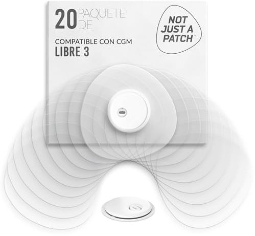 Not Just A Patch Freestyle Libre 3 Plus Sensor Pflaster (20er Pack) - Schweißresistent & Sicherer Halt mit Belüftungsloch für optimale Haftung & sanften Schutz - 14 Tage Tragedauer (Klar)
