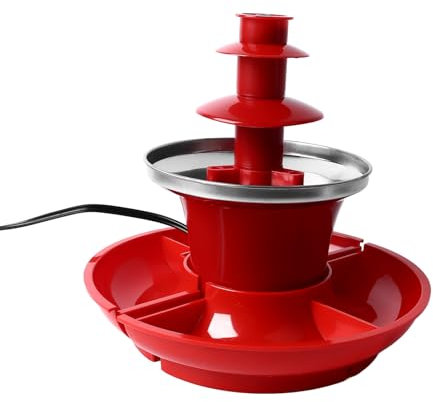 Mini Elektrische Schokoladenbrunnen mit 3 Ebenen, Schokoladenfondue, Schmelzmaschine, abnehmbare Mini-Schokoladen-Fondue, Partyspiele, Abend