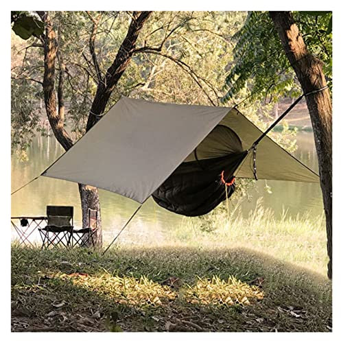 Hamacas ligeras con mosquitera y lona, hamaca portátil de nailon de paracaídas para viajes, senderismo, camping en el jardín