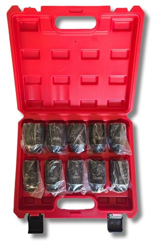 Juego de 10 Vasos de Impacto 1/2 de Gran Tamaño (27-41 mm) – Nuevo con maletín incluido.