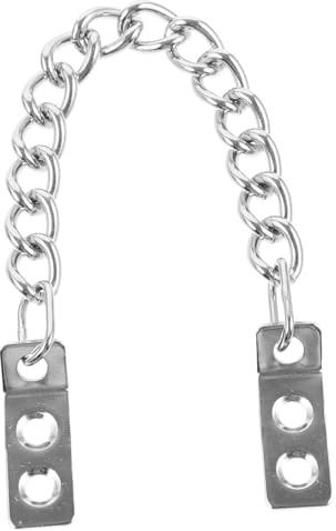 Angoily Stabile Türkette aus Metall in Silber Einfache und Delikate Anti Diebstahl Kette zur Sicherung von Türen und Schränken im Haushalt