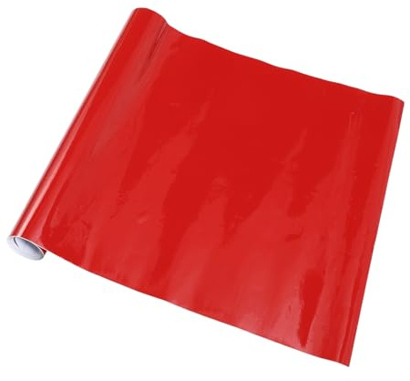 Partuto 1 Pc Universal Car Wrap Film Car Vinyl Wrap Cover Protective PVC Bright Red 1 ft x 59.84 Inch