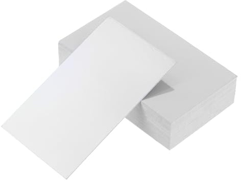 QUARKZMAN 100 visitkort 3,5 tum x 2 tum vita visitkort för laserskrivare små kort meddelande graffiti scrapbooking gör-det-själv tackkort, silver laser