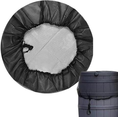 Couvercle en Maille pour tonneau de Pluie - Collecte d'eau de Pluie tonneau de Receveur de Pluie | Couvercle de de Stockage d'eau, corégone réglable | Rain Collection Barrels Écran de réseau,