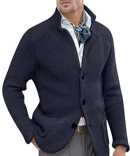 Trachtenjacke Strickjacke Herren Fleecejacke Jacken Trachtenweste Strickweste Jacke Jacket Cardigan Leichte Übergangsjacke Strickjacken Für Mit Reissverschluss Trenchcoat