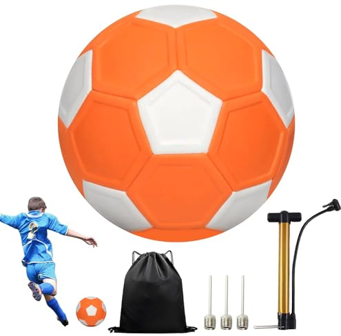 TaimeiMao Palla da Calcio Curva per Bambini, Palla Che Gira, Pallone da Calcio per Bambini in Gomma, Giocattoli da Calcio con Pompa per Allenamento di Calcio e Come Regalo - 20cm