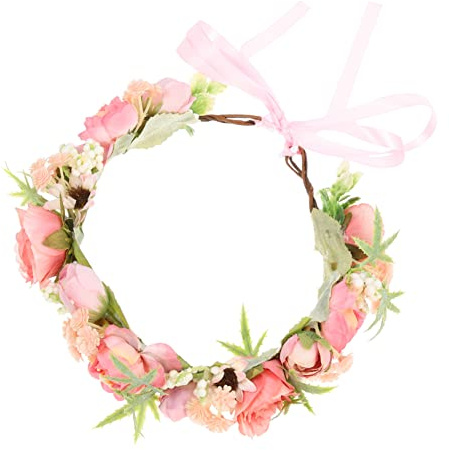 VICASKY Haarkranz Aus Künstlichen Blumen Blumenhaarband Für Mädchen Blumenkranz Stirnband Blumenkopfschmuck Blumenschmuck Für Kopf