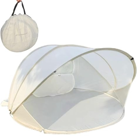 Strandmuschel Klein, Strandmuschel Kleines Packmaß, Strandzelt Baby, Sonnenschutz-Cabana-Zelt, Sonnenschutzdach Mit UPF 50+ UV-Schutz, Tragbares Sonnenschutz-Strandzubehör