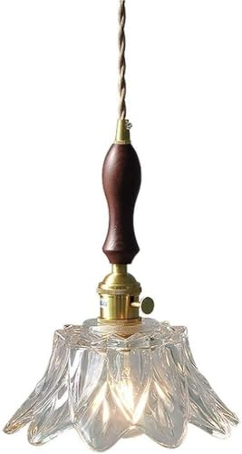 Nogal, Cobre, iluminación Colgante Cristal, lámpara Techo nórdica Moderna, Luces suspendidas para Cocina, Isla, Mesa de Comedor, decoración del hogar