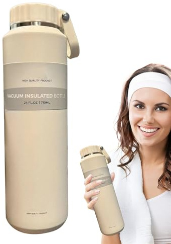 Gourde Isotherme - Tasse de Sport en Acier Inoxydable,710ml Portable Sous Vide Polyvalente Pour Randonnée Fitness Cyclisme Camping Extérieur