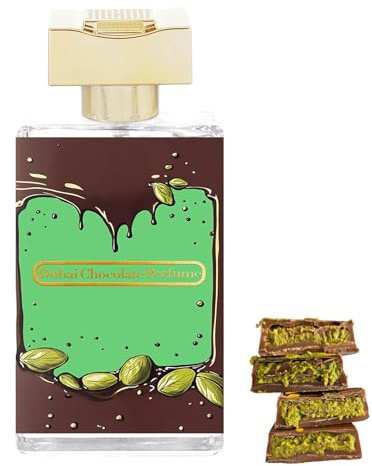 Perfume de Chocolate Dubái, Perfume de Chocolate con Pistacho, Aroma Dulce de Larga Duración, Ingredientes Puros, Fragancia - Spray 100 ml (1pc)