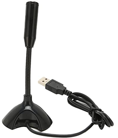Tomantery Microfono USB Professionale a Condensatore Omnidirezionale con Cancellazione del Rumore per IOS PC KTV Web Chat Canto, ABS