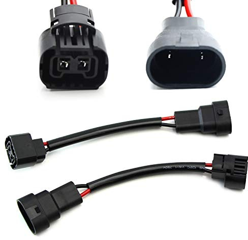 iJDMTOY 9006/HB4/H10 to 5202/P13W Pigtail Wire Wiring Harness Adapters Compatible with Fog Light Conversion Retrofit