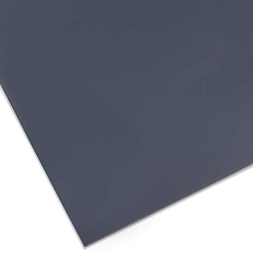 PLEXIGLAS® GS, 3 mm dick, 12 x 25 cm, Mittelgrau Transparent (7C83) | Farbiges gegossenes Acrylglas mit transparenter Wirkung; gut geeignet für Lichtobjekte, Modellbau, Displays und Zuschnitte