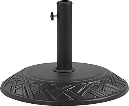 Beliani Sonnenschirmständer rund in Schwarz aus Beton und Stahl Schirmfuß ⌀ 50cm Capaci