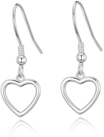 Philip Jones Sterling Silver Heart Drop Earrings