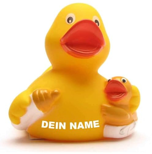 Badeente - personalisierbar (Mama mit Nuckelflasche Ente)