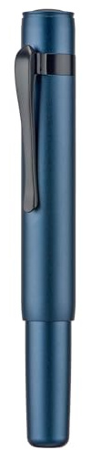 HONG DIAN M2 - Mini penna stilografica M2, con pennino morbido extra fine e forma elegante, in alluminio, con tasca corta, da viaggio, colore: blu notte
