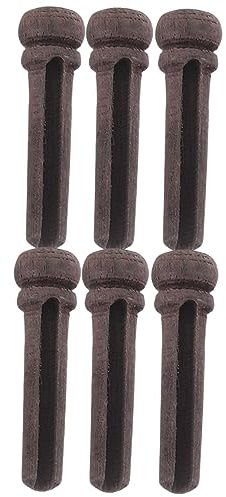 Toyvian 6 Stück Gitarrensteg Endstift Braune Gitarrenstifte Für Akustikgitarren Passgenaues Bridge Pin Für Westerngitarre Und Folk Gitarre
