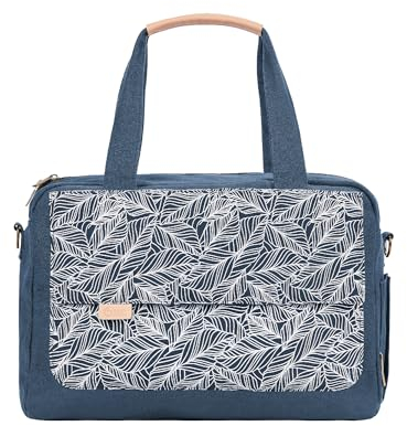 Babymoov Wickeltasche Day to Day Bag Palm - Alltagstauglich - 2 in 1, abnehmbare 3L-Tasche - 6 Zubehörteile enthalten, darunter Wickelunterlage, Kühltasche, Schnullertasche - 23L Fassungsvermögen