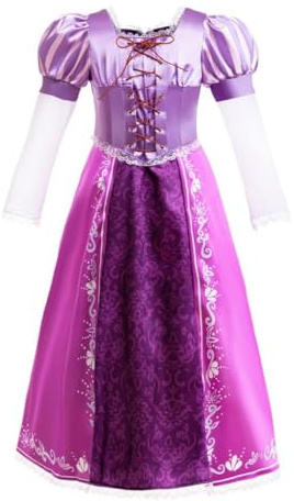 Lito Angels Vestito Costume Principessa Rapunzel Carnevale Festa di Compleanno per Bambina Taglia 3-4 anni, Viola