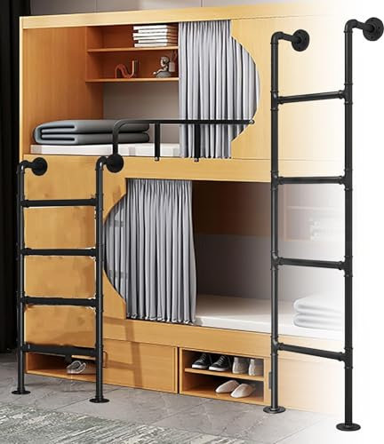 Trittleiter für Kellerfenster, Feuer, für Dachboden, Dachboden, Innen- und Außenbereich, mit bodenstehendem Etagenbett-Design, 143 cm