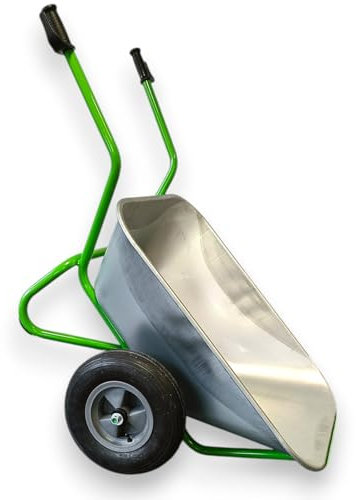 Schubkarre KELBERG 200L XXL Großmulden Stallkarre 2Rad Deli Tire 400-8 4PR PP Grün RAL 6018