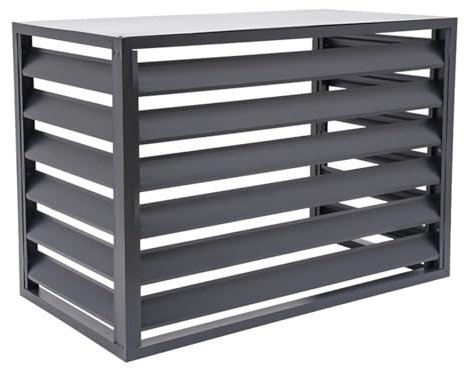Cache-condenseur AC pour unités extérieures, clôture de climatiseur, couvercle AC pour unités extérieures en aluminium solide, couverture pour unité divisée, convient à la climatisation (taille : 100