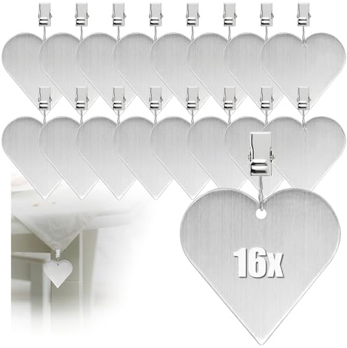 com-four® 16x Tischdeckenbeschwerer, Tischtuchgewichte aus rostfreiem | Tischtuchklammer - schwere Tischdeckenklammern