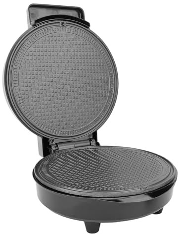 Macchina per coni di cialde sottili, macchina per coni di gelato senza bastone a temperatura regolabile, macchina per coni di gelato con piastra di cottura di 19 cm di diametro (Plug 220v)