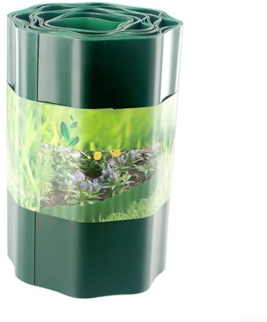 Soluzione di bordatura del prato con design in plastica resistente, mantiene i giardini ordinati e organizzati (20 x 9 m)