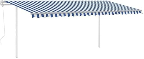 Automatische Markise mit & Windsensor 5x3 m - Pulverbeschichtetes Aluminium & 100% Polyester - Perfekter Sonnenschutz für Garten und Terrasse