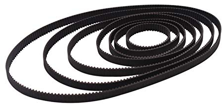 Powertool - Correa de distribución GT2 de goma, 6 mm de ancho para impresora 3D, máquina CNC, 2 unidades, 300mm 2GT-6mm, Negro , 631