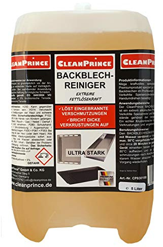 Backblechreiniger 5 Liter | Backblech-Reiniger Grill Grillroste Kuchenbleche Ofenbleche Aluminiumreiniger Metallreiniger Alubackblech-Reiniger