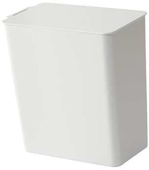 OFFSCH Mini Cestino Da Scrivania Bianco Con Coperchio Contenitore Plastica Piccolo Per Rifiuti Design Compatto e Salvaspazio Per Ufficio e Casa