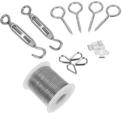 VANZACK Kit De Suspension Acier Inoxydable Pour Extérieur Avec Tendeurs Câble Et Fixations Luminaires Suspendus Et Décorations De Jardin