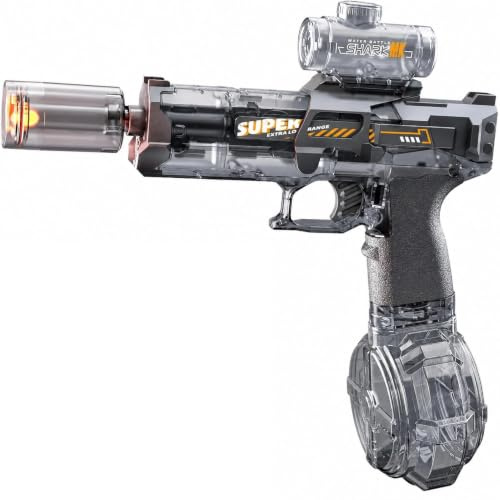 StimuVariety Pistola Elettrica ad Acqua per Adulti Bambini, Acqua Automatiche Spara Acqua con Luce a LED, Giocattoli per Feste all'Aperto Ragazzi Ragazze Piscina Spiaggia, Nero