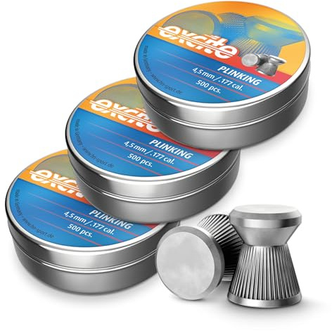 Bundle Softair Piombini Cal. 4.5 HN Plinking (3 Scatole) + 10 Bersagli 14x14 cm - Pallini Piombo per Carabina Aria Compressa, Pistola Calibro 4 5 - Ideale Tiro a Segno Sportivo