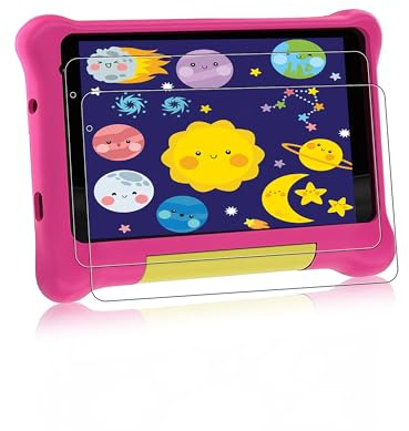 2 Pack Bildschirmschutz für Ainmel 707 7 Zoll Tablet,daunke gehärtetes Glas Film Schutz,HD klar,blasenfrei,Ultra-resistent, Anti-Scratch