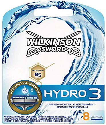 Wilkinson Sword Hydro 3 Rasierklingen für Herren, 8 Klingen, Rasierer, 8 Stück