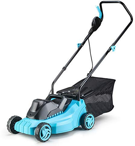 AIZYR Cortacésped Cortacéspedes Eléctricos 1200W Regulación De La Velocidad De La Tercera Marcha Ancho De Corte 32Cm Hoja De Acero De Manganeso Espesado