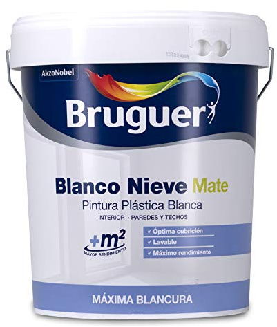 Bruguer Blanco Nieve Pintura para paredes 15L