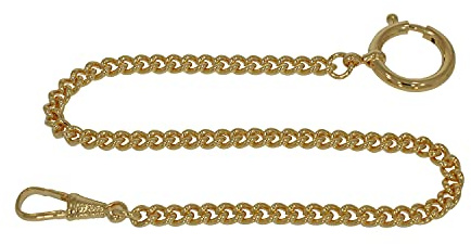 Jean Jacot Taschenuhrkette, mit Karabinerhaken und Federringverschluss, Made in Germany