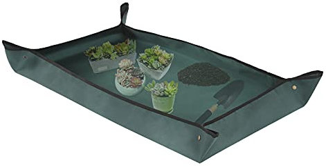 Owl Focus Oxford-Gewebe Pflanze Umtopfmatte Wasserdicht Umpflanzmatte Indoor Sukkulenten Pflanzmatte Tragbare Gartenmatte (110 x 75 cm)
