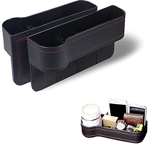 2 Pièces Boîte de Rangement pour Voiture, Boîte de Rangement D'espace de Siège D'auto, Boîte Rangement Siège D'auto, Boîte de Rangement pour Siège Écart de Voiture, pour le stockage dans la voiture