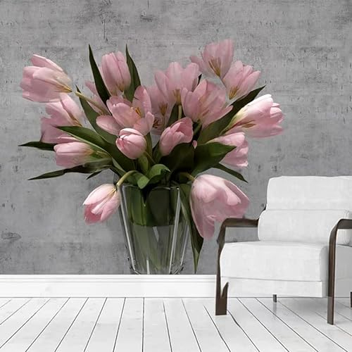 FitNshape Wasserdichte Wandtapete 3D Stereo Rosenblätter Blumen Zement Wandaufkleber Wohnzimmer Schlafzimmer Wohnkultur*430cmx300cm(169.3x118.1inch)