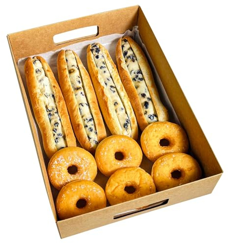 15-Pack 13 X 9 X 3 Brown Blyss Cookie Crate,Sturdy Cookie Serving Tray Great for Party Platters,Natural Kraft Paper Cardboard Tray use for Packaging and Hold Cookies,Take Out Container,Pack of 15